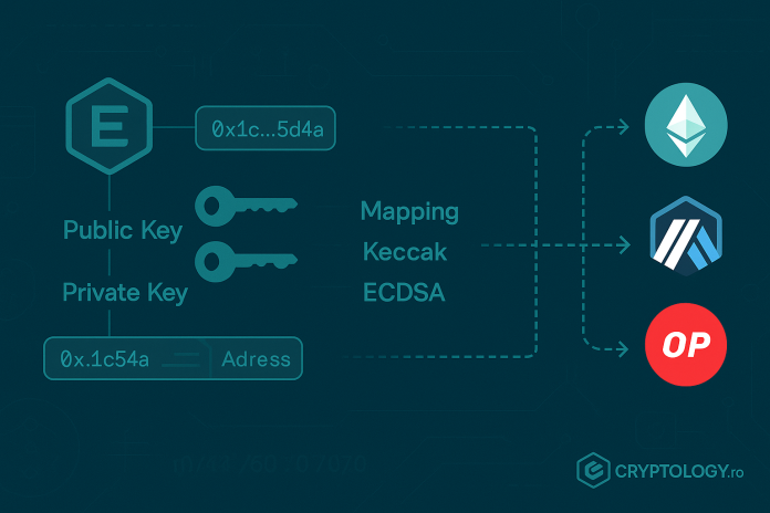 Cum se mapează adresele și cheile între Ethena și rețelele compatibile EVM?