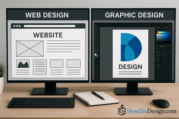 Cum te poate ajuta HowDoDesign.com să înțelegi diferența dintre web design și graphic design