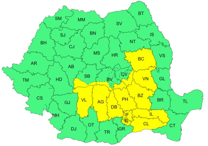 Avertisment pentru ninsori și ploi în București și alte 13 județe. În Rânca s-a acumulat zăpadă, iar drumarii deszăpezesc drumurile