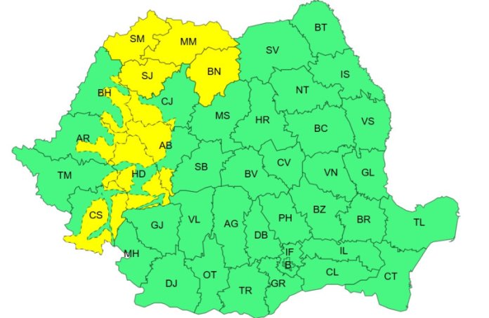 Vremea nefavorabilă în cea mai mare parte a țării. ANM a transmis coduri galbene pentru precipitații, ninsoare, vânt puternic și viscol. Când va deveni vremea mai caldă?