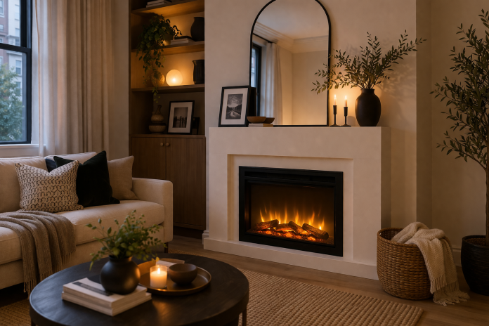 Cum pot adăuga un șemineu decorativ într-un spațiu mic?