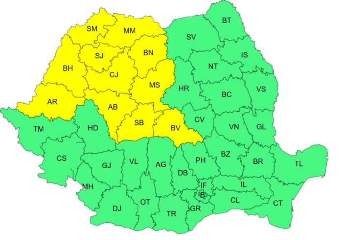 Avertizare cod galben de căldură în 15 județe sâmbătă; valul de caniculă se lărgește și se intensifică începând de duminică.